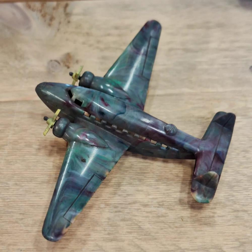 Antiek speelgoedvliegtuigje, Dutch Dakota van Luxor Toys., Antiek en Kunst, Ophalen of Verzenden