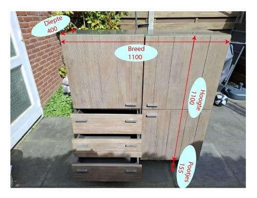 dressoir / sideboard, Gebruikt, Classic/modern, 25 tot 50 cm, Ophalen