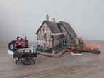 Kerstdorp: Boerderijtafereel met tractor en figuren, Diversen, Kerst, Ophalen of Verzenden, Zo goed als nieuw