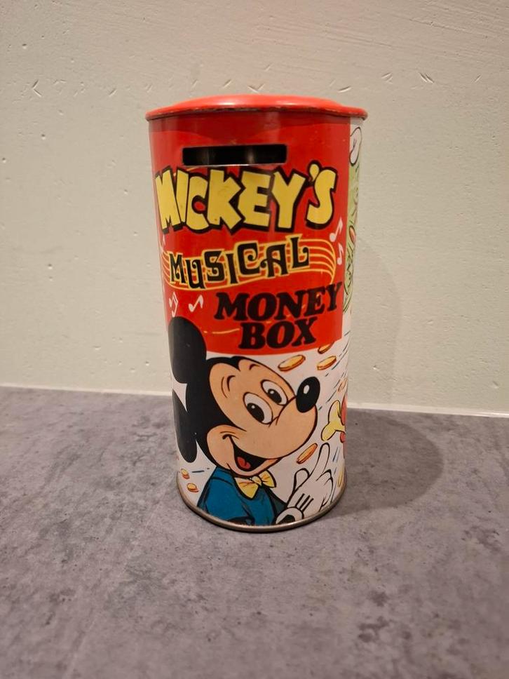 Vintage Disney spaarpot 1950-1960, Verzamelen, Spaarpotten, Gebruikt, Strip- of Tekenfilmfiguur, Metaal of Blik, Ophalen of Verzenden