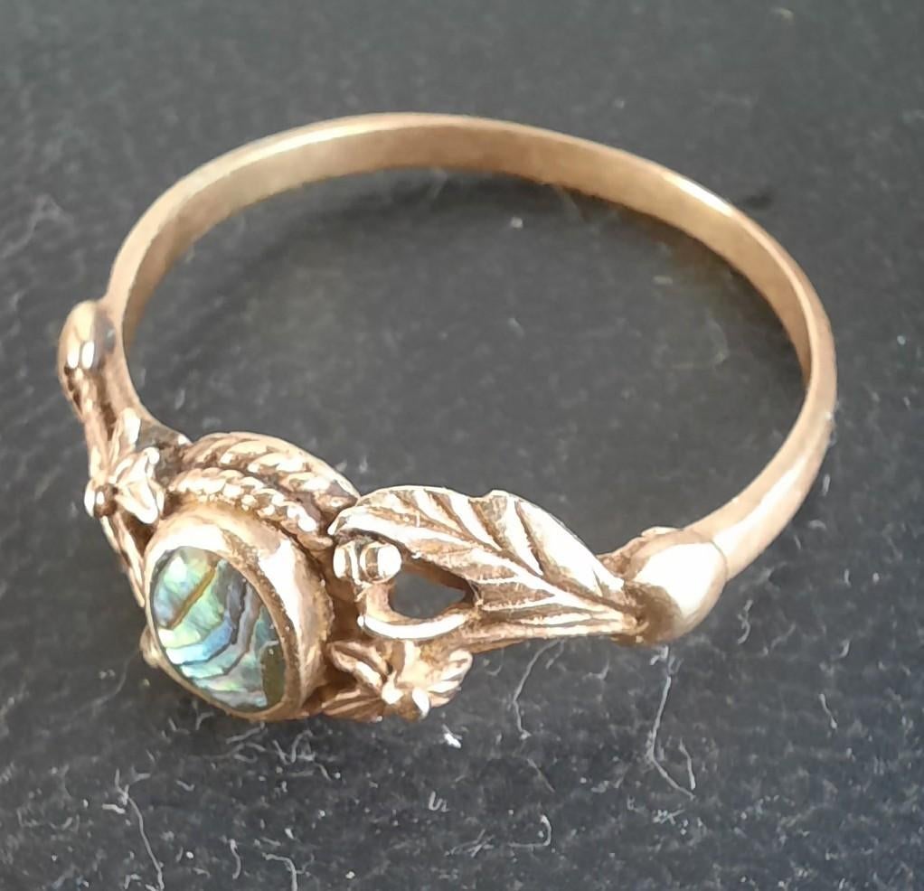 10 krt gouden ring, Ophalen of Verzenden, Goud, Ring