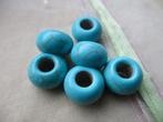 858/ howliet turquoise grote gat kralen, Ophalen of Verzenden, Nieuw, Kraal
