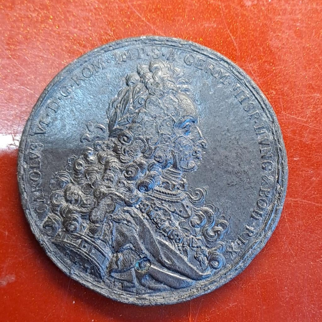 Historische Penning Karel VI, Keizer v h Heilige Roomse, Ophalen of Verzenden, Overige materialen, Buitenland