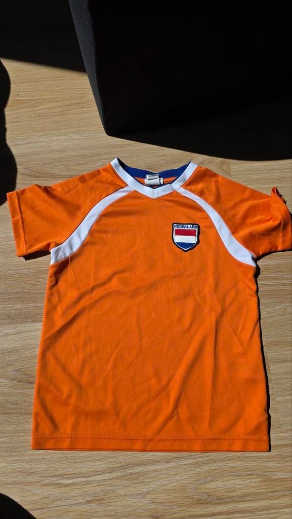 Oranje Nederland voetbalshirt maat 122-128, Kinderen en Baby's, Ophalen of Verzenden, Gebruikt, Onbekend, Jongen of Meisje