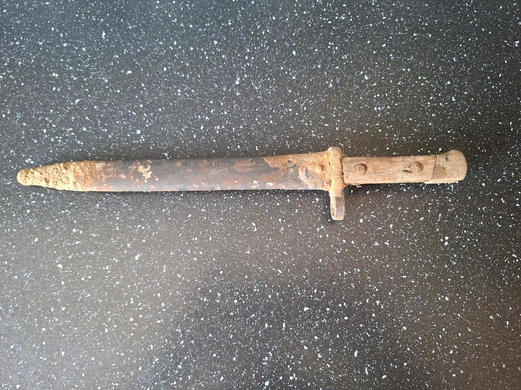 Ww2 wo2 Duitse bodemvondst Spaanse mauser bajonet, Verzamelen, Ophalen of Verzenden, Duitsland, Mes of Dolk