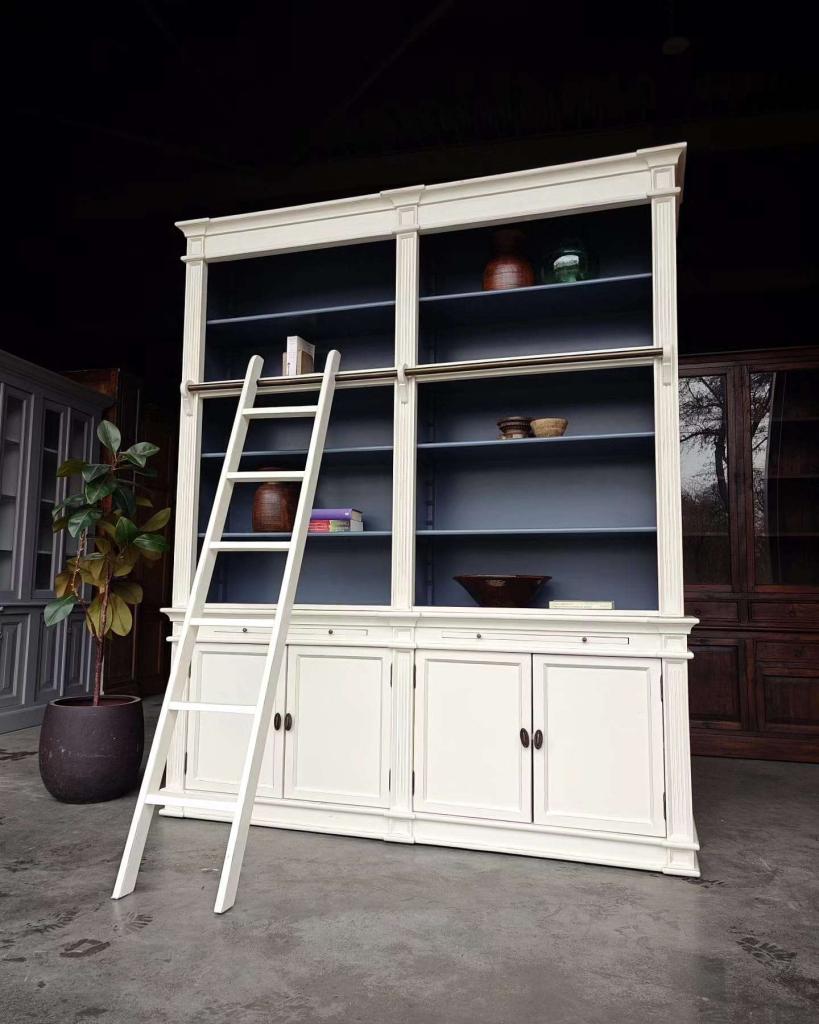 Chique Boekenkast | Bibliotheekkast met ladder #0487, Huis en Inrichting, Kasten | Boekenkasten, Niet ingevuld, Niet ingevuld