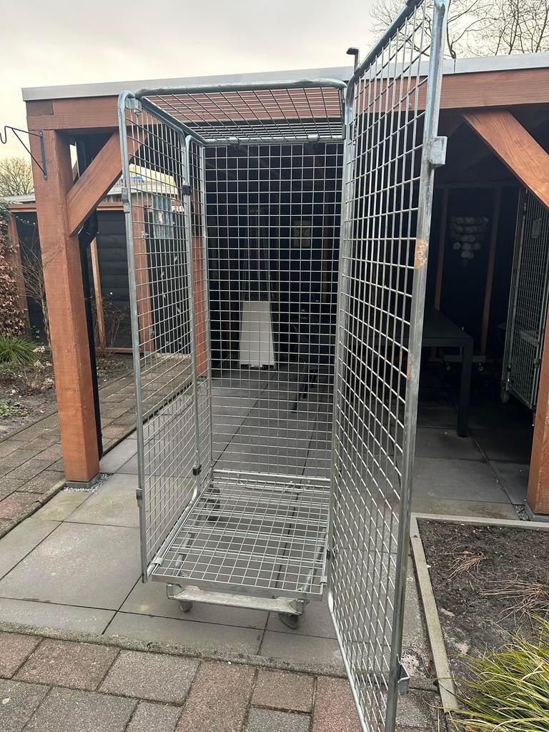stalen rolcontainer transportkar met deur. Afsluitbaar, Ophalen, Gebruikt, 50 tot 100 cm, Minder dan 100 cm