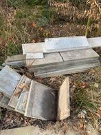 Diverse muur- en paalafdekkers en vensterbanken blauwsteen, Ophalen, 60 cm of meer, Gebruikt, Hardsteen