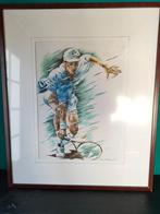 Ge Brugmans, Tennisser zeefdruk 6/200, Gebruikt, 50 tot 75 cm, Ophalen of Verzenden, Schilderij