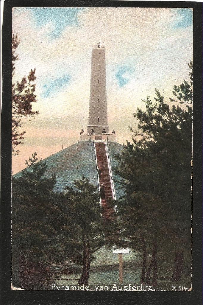 Woudenberg, Pyramide van Austerlitz, Verzamelen, Ansichtkaarten | Nederland, Ophalen of Verzenden, 1920 tot 1940, Gelopen, Utrecht