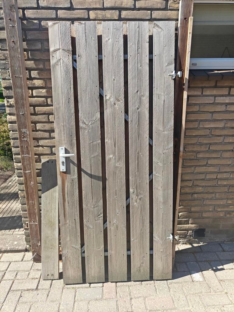 Tuin deur hout, Ophalen of Verzenden, Hout, Minder dan 3 meter, 1 tot 2 meter