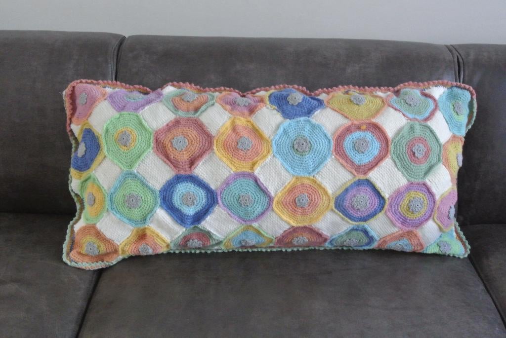 Kussen  Langwerpig Handgemaakt 100 X 50 cm, Huis en Inrichting, Ophalen of Verzenden, Nieuw, Vierkant