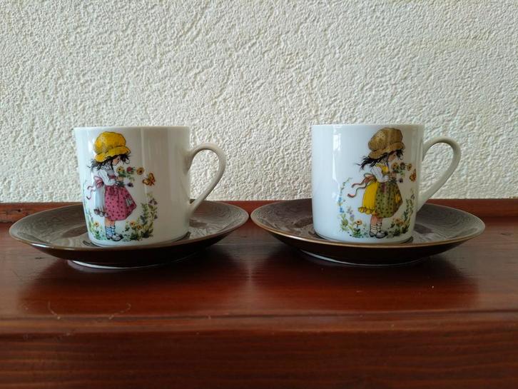 Holly Hobby kop en schotel 2 stuks z.g.a.n. heel mooi, Antiek en Kunst, Antiek | Servies los, Ophalen of Verzenden