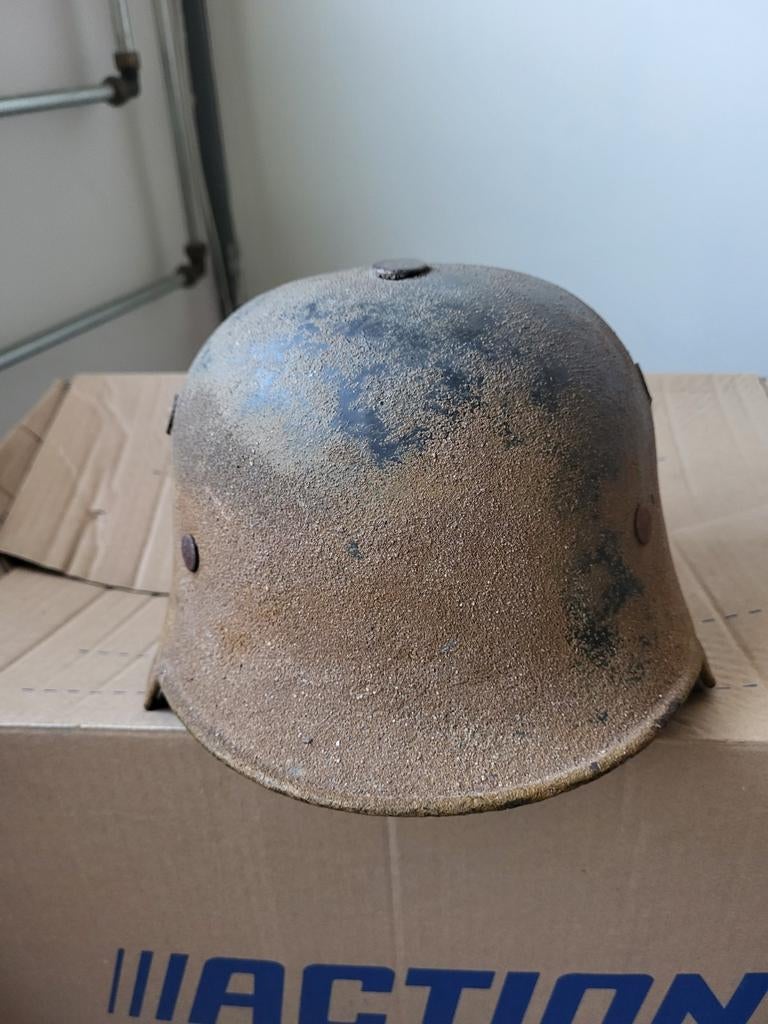 Te koop schuurvonst Duitse polizei helm, Ophalen of Verzenden, Duitsland, Helm of Baret