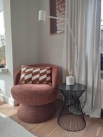 Zwart stalen bijzettafel, Huis en Inrichting, Tafels | Bijzettafels, 45 tot 60 cm, Minder dan 55 cm, Gebruikt, Metaal of Aluminium