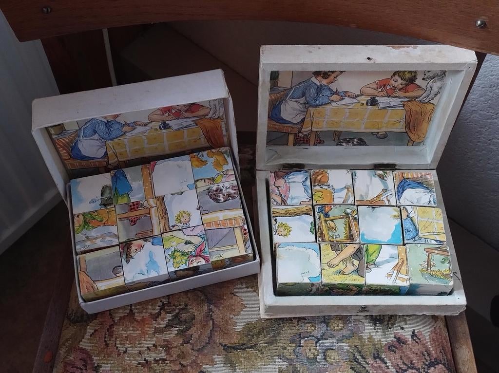 Antieke Blokpuzzels - Compleet en Gebruikt, Antiek en Kunst, Antiek | Speelgoed, Ophalen