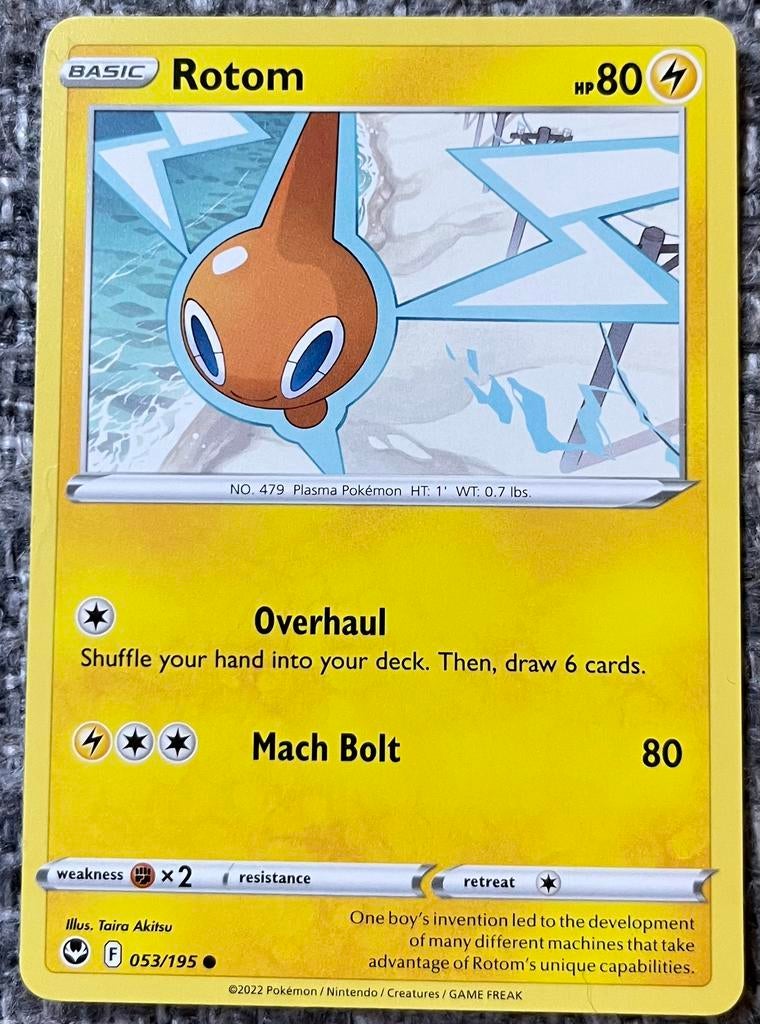 Pokémonkaart van Rotom (479) • Silver Tempest (053/195), Verzenden, Nieuw, Losse kaart