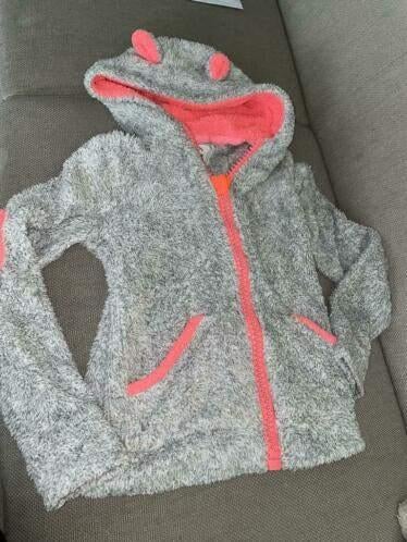 Lola liza 158 164 vest jas fluffy grijs roze, Verzenden, Gebruikt, Meisje, Jas