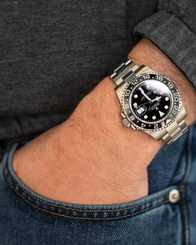 Rolex GMT-Master II 116710LN Full set, Ophalen, Staal, Polshorloge, Zo goed als nieuw