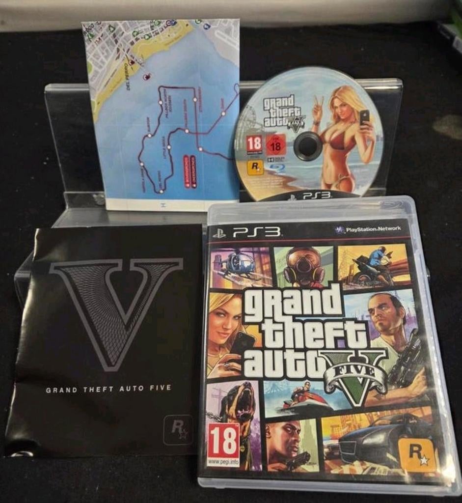 Grand Theft Auto V (GTA 5) PS3 - Compleet met kaart, Avontuur en Actie, Online, Vanaf 18 jaar, Info@rockstargames.com