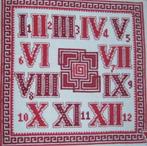 Borduurpatroon  Merklap Romeinse cijfers  nr 8343, Verzenden, Nieuw, Handborduren, Patroon