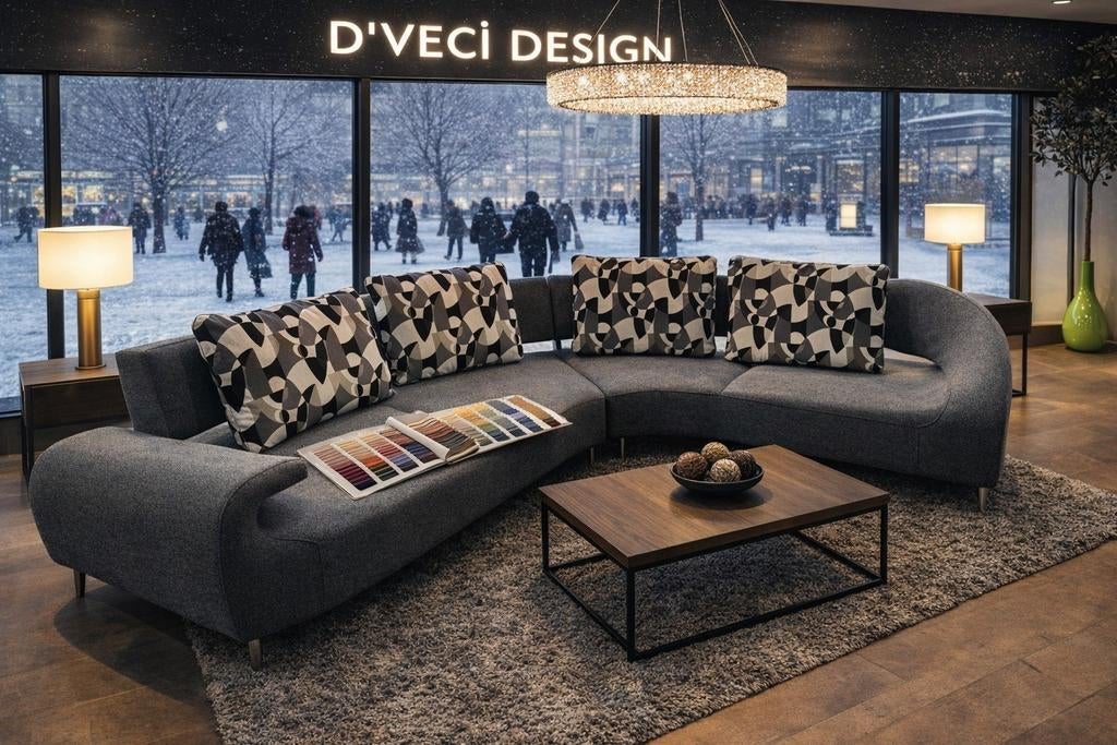 Leolux 5-zitshoekbank - grijs - wol, Ophalen of Verzenden, Zo goed als nieuw, Vierpersoons of meer