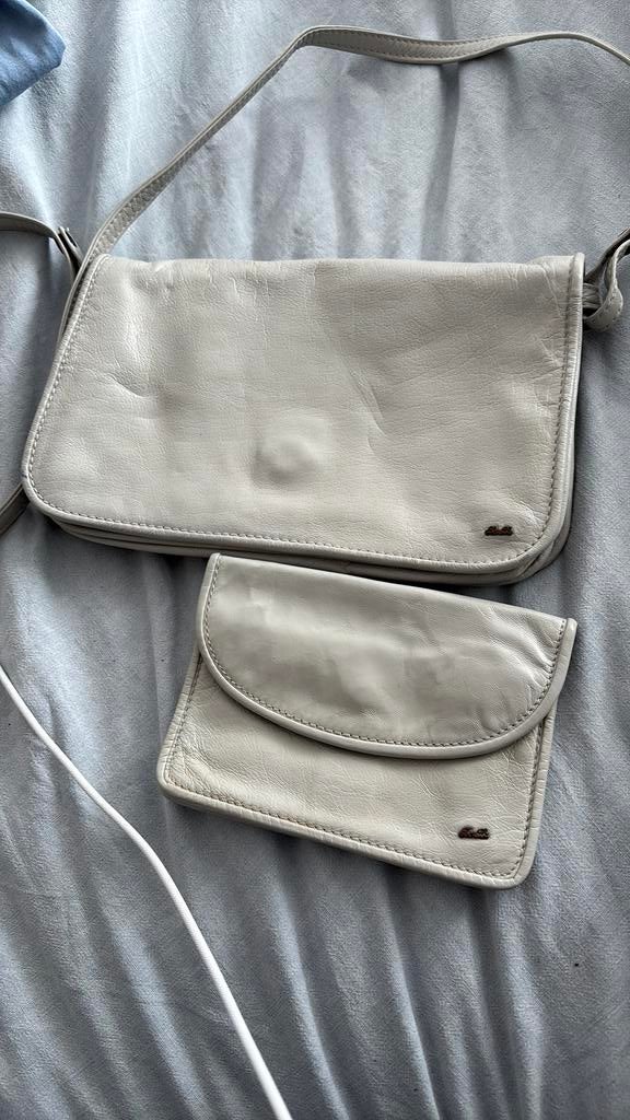 Berba vintage tasje met portemonnee grijs, Ophalen of Verzenden, Zo goed als nieuw, Grijs