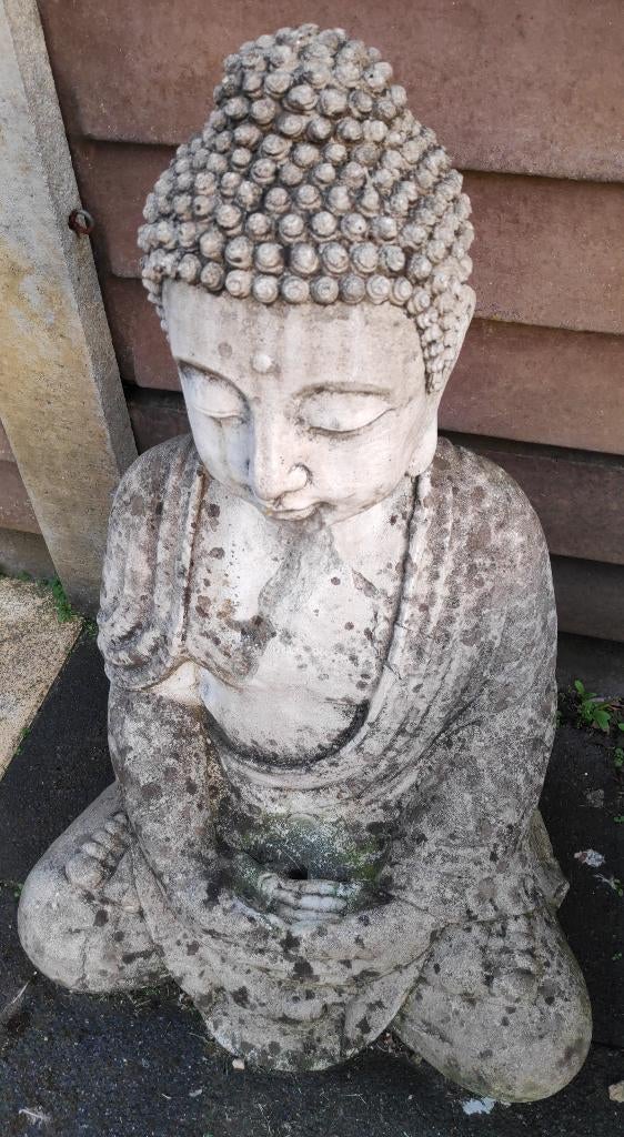 Pakket 11 - Tuin B1 - 4 Boeddha beelden & fontein, Ophalen, Zo goed als nieuw, Beton, Fontein