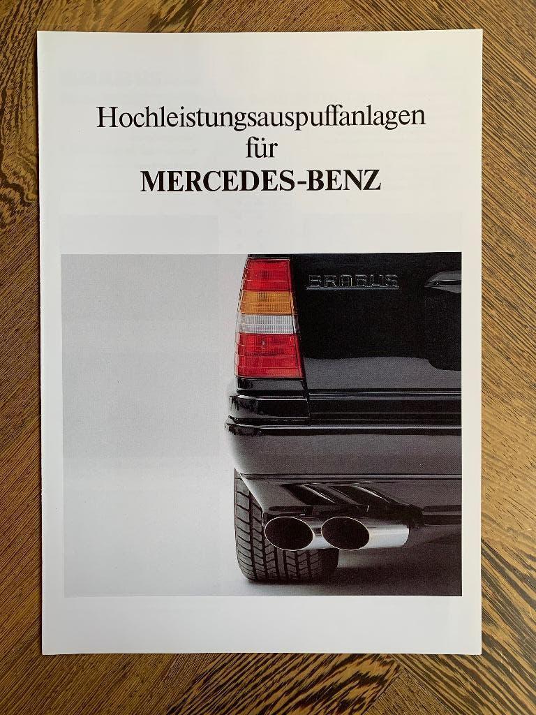 Folder Mercedes-Benz Brabus uitlaat systemen 1991 nieuw!, Nieuw, Brabus, Mercedes, Ophalen of Verzenden