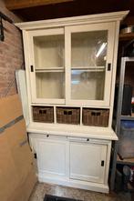 Witte houten buffetkast, Huis en Inrichting, Kasten | Buffetkasten, Ophalen, 100 tot 150 cm, 200 cm of meer, 25 tot 50 cm