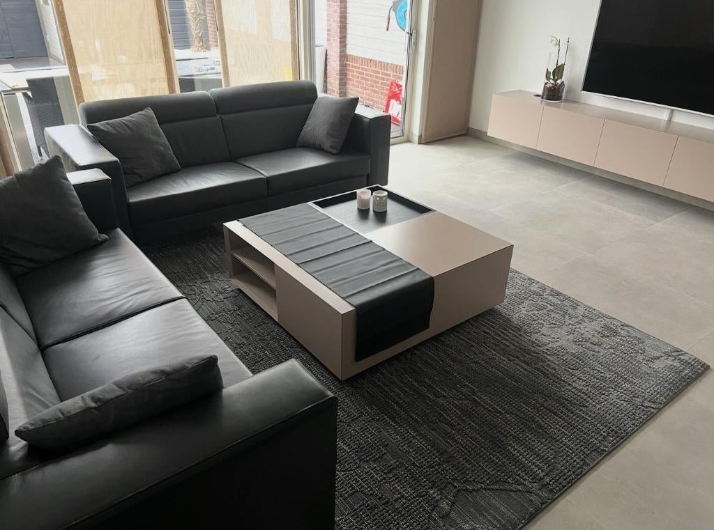 2 x 2,5 zits bankstel, Ophalen, Gebruikt, 75 tot 100 cm, Rechte bank