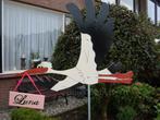 Geboortebord Vliegende Geboorte Ooievaar., Kinderen en Baby's, Ophalen of Verzenden, Zo goed als nieuw, Geboortebord
