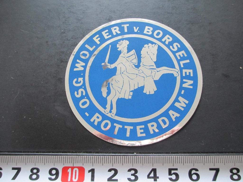 sticker folie rotterdam OSG wolfert van borselen, Ophalen, Zo goed als nieuw