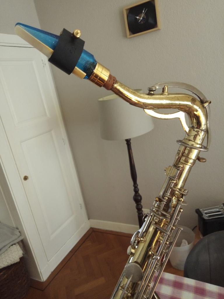 Tenor saxofoon King Zephyr, Ophalen of Verzenden, Gebruikt, Tenor, Met koffer