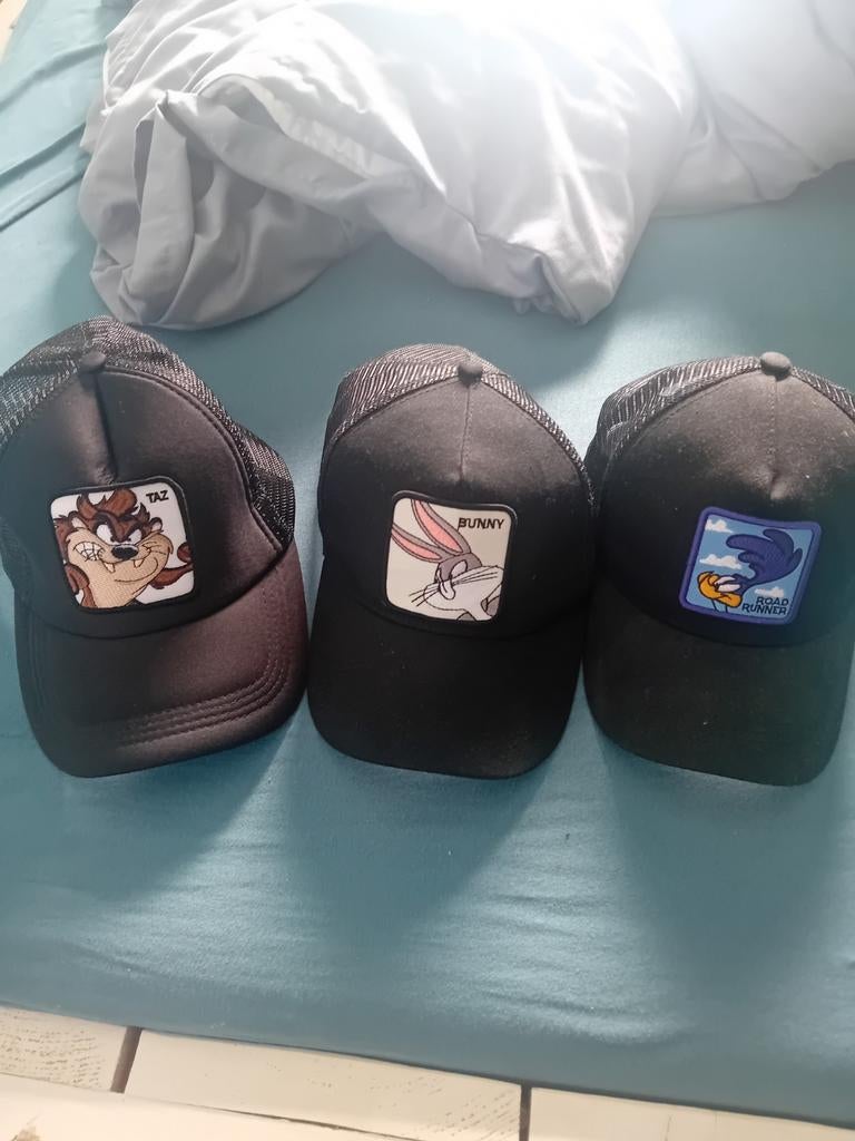Set van 3 Looney Tunes petten: Taz, Bugs Bunny, Road Runner, Kleding | Dames, Hoeden en Petten, Pet, Gedragen, Looney Tunes, One size fits all
