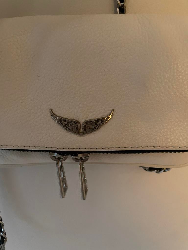 Witte Zadig & Voltaire Rock Nano Crossbody Tas, Ophalen of Verzenden, Zo goed als nieuw, Wit, Schoudertasje