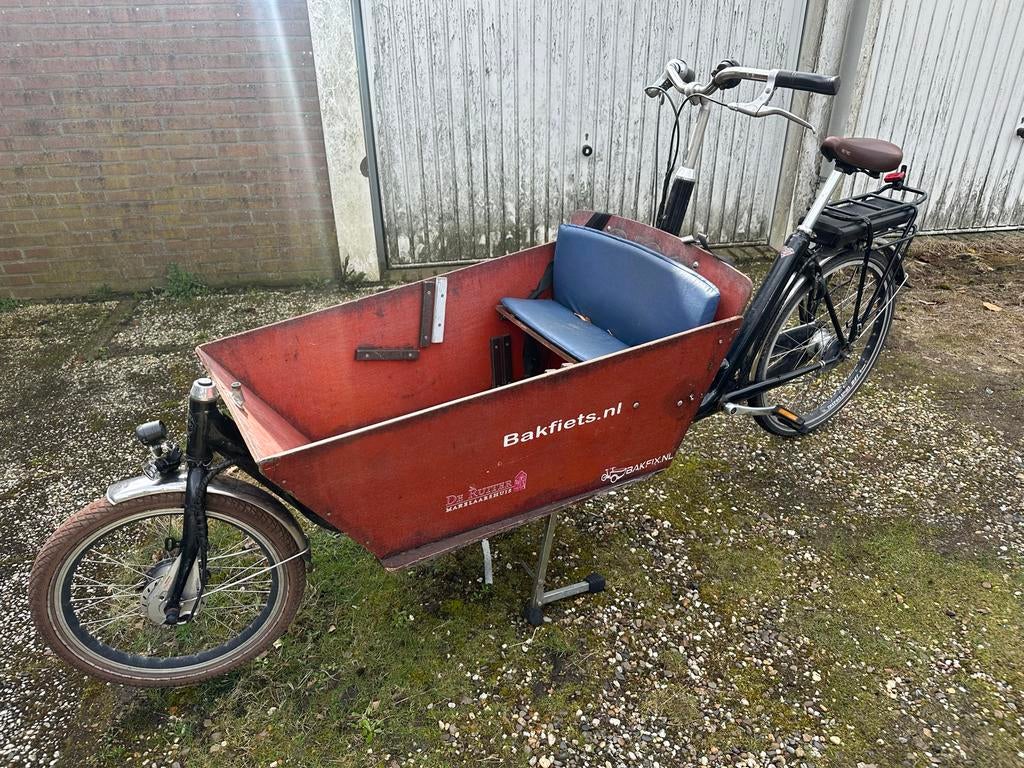 Omgebouwde elektrische bakfiets (excl. accu/display, Fietsen en Brommers, Fietsen | Bakfietsen, Gebruikt, Overige merken, 3 kinderen