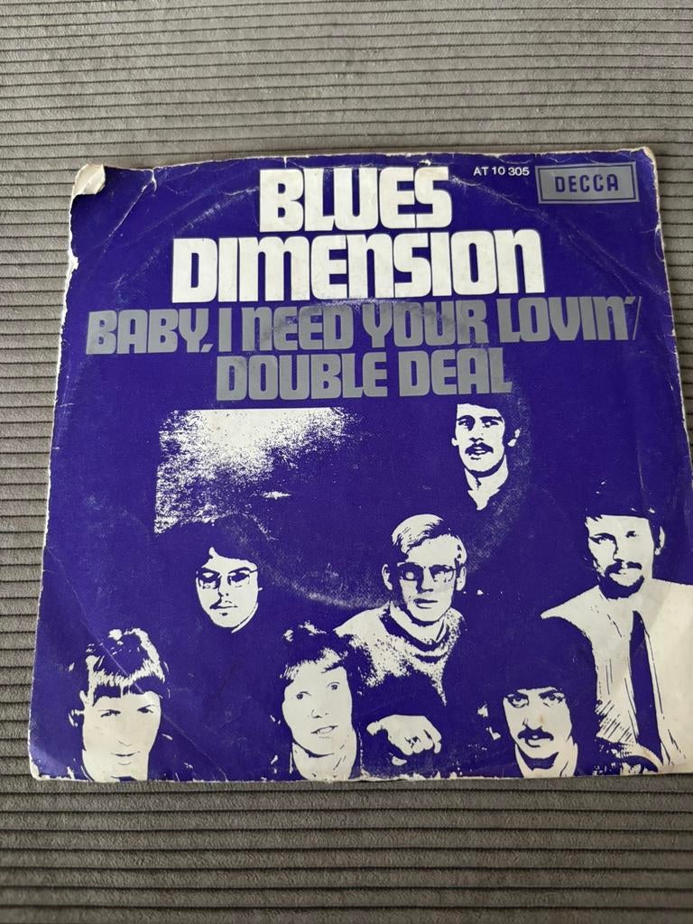 Singel- Blues Dimension - Baby, i need your lovin, Cd's en Dvd's, Vinyl Singles, Ophalen of Verzenden, Gebruikt, Single