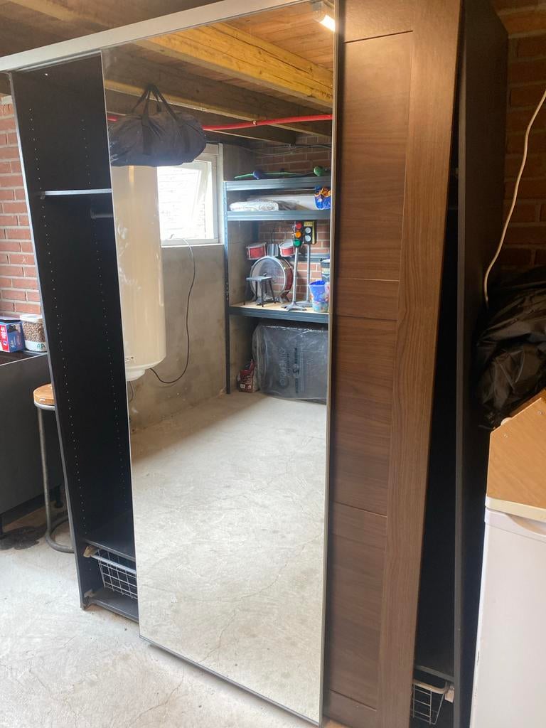 Zeer grote spiegel 73x196 cm schuifdeur, Huis en Inrichting, Woonaccessoires | Spiegels, Ophalen, 200 cm of meer, 125 cm of meer