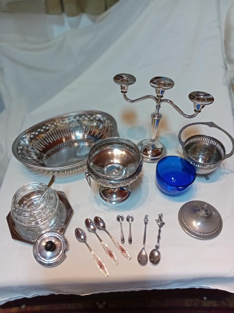 LOT verzilverde items, Ophalen of Verzenden, Zo goed als nieuw, Overige materialen, Los bestek