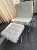 Barcelona Chair off white replica, Ophalen, Gebruikt, Eenpersoons, Wit