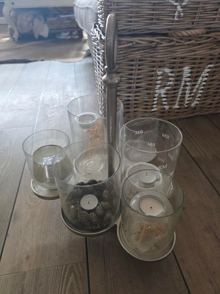 Riviera Maison Hurricane Groot met origineel RM windlicht, Huis en Inrichting, Overige materialen, Gebruikt, 25 tot 50 cm, Ophalen of Verzenden