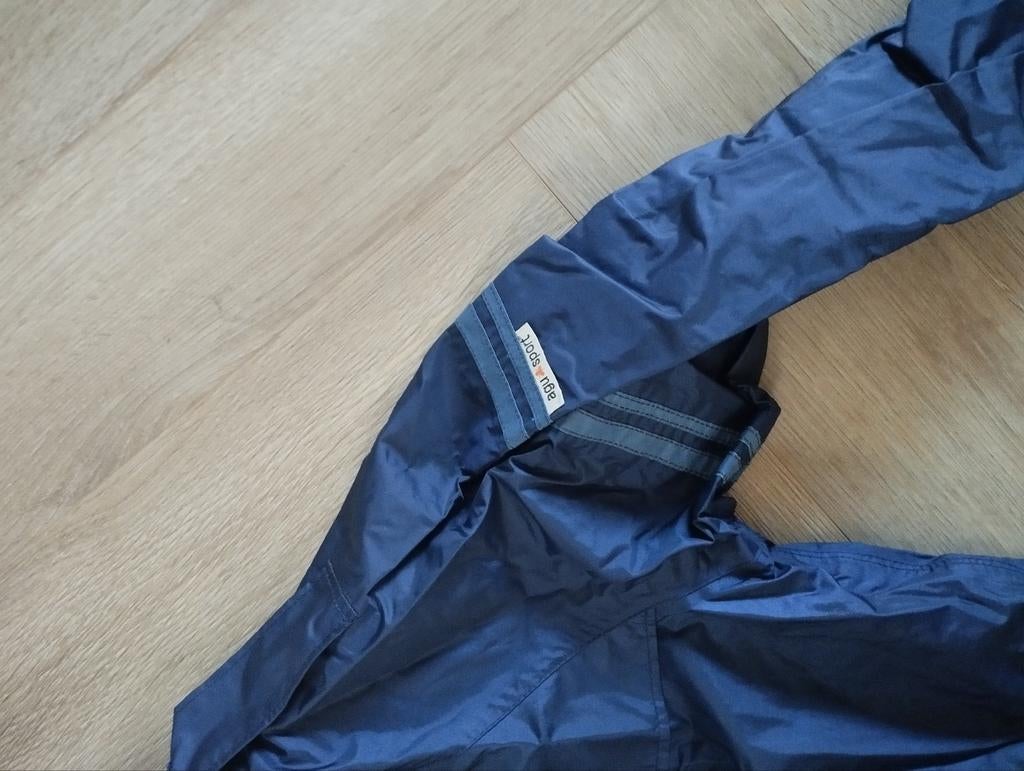 Vintage AGU regenjas met rubber binnenkant - Maat XS, Ophalen of Verzenden, Gebruikt, Regenpak, Heren