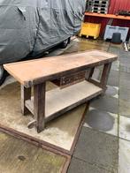 Oude doorleefde werkbank met karakter, Ophalen of Verzenden