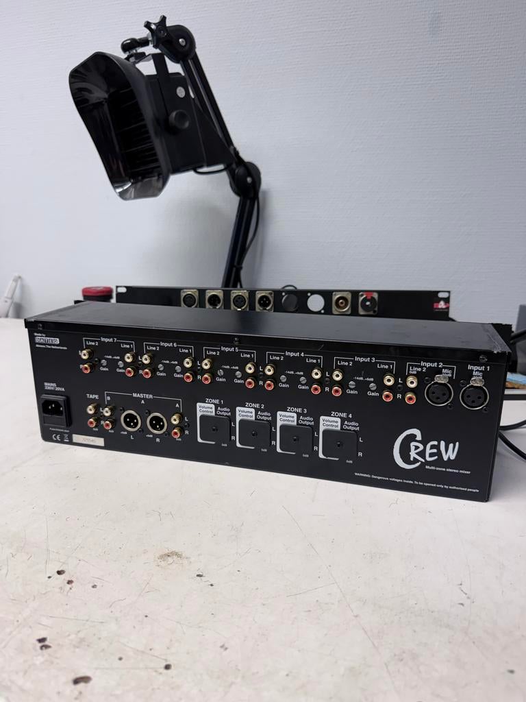 Dateq Crew mengpaneel - defect (kraak in audio), Muziek en Instrumenten, Ophalen of Verzenden, Gebruikt, 5 tot 10 kanalen, Microfooningang