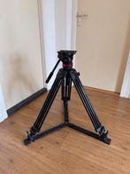Manfrotto 546GB + MVH502AH Pro video head, Gebruikt, 175 cm of meer, Met balhoofd, Ophalen of Verzenden