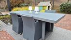 Moderne tuinset met aluminium tafel en 4 stoelen, Tuin en Terras, Ophalen of Verzenden