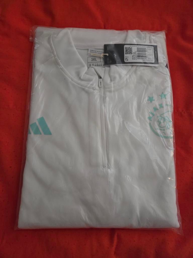 Ajax training top, maat 3XL,  wit /lichtblauw,, nieuw, Ophalen of Verzenden, Nieuw, Shirt