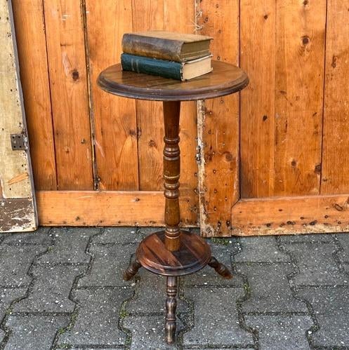 Bijzet tafel bloem planten 57,5 cm hoog hout origineel, Huis en Inrichting, Tafels | Bijzettafels, 45 tot 60 cm, Minder dan 55 cm