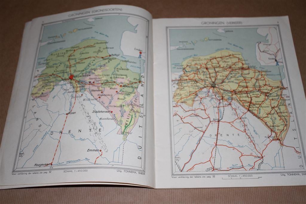 King atlas Nederland. Voor school en toerisme., Boeken, Atlassen en Landkaarten, Gelezen, Ophalen of Verzenden, Landkaart, 1800 tot 2000